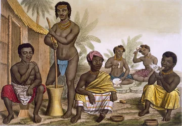 Nativos de la tribu Muchicongo, cerca de Luanda, Congo, Vol II, c1820-30