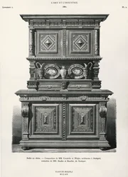 Aparador de roble diseñado en Stuttgart, ilustración de L