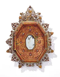 Marco de espejo octagonal, Trapani, primera mitad del siglo XVII