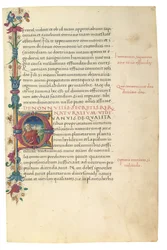 PSEUDO-ARISTOTLE, Secreta secretorum; "MARDOCHEUS IUDEUS", Epistola ad Alexandrum de cognitione veri dei; ADAM DE MONTALDO (fl. c.1450-1495), Divinitus prolata iudicia sive premonita; Quedam alia summatim posita iudicia, Roma, c.1490 (tinta y color sobre v