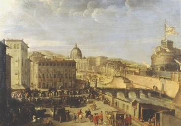 Procesión papal en el Puente de Sant