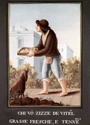 Antiguo oficio napolitano: vendedor de ubres de vaca, siglo XIX, Museo Nazionale di San Martino, Nápoles