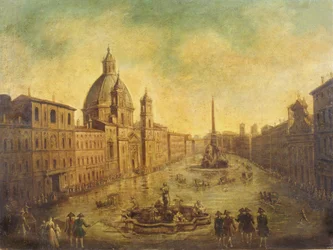 Piazza Navona inundada