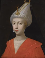 ""Retrato de la sultana Roxelane (Russelazie (la rutena), o Hurrem (de soltera Anastasia Lisovska, circa 1500-1558) esposa del sultán Solimán el Magnífico"" (o Solimán I