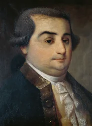Retrato de Cesare Beccaria, jurista, filósofo y político italiano, pintura de un artista lombardo desconocido