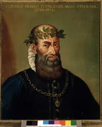 Retrato de Claudio Merulo (Merlotti, Merulus) (1533-1604) compositor italiano siglo XVII