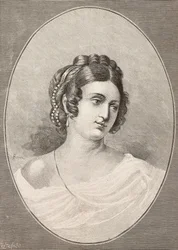 Retrato de Costanza Monti (1792-1840), poeta italiana, grabado por Centenari de L