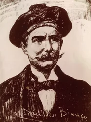 Retrato de Emilio Salgari (litografía)