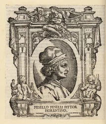 Retrato de Francesco Pesellino, pintor italiano de Florencia