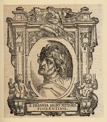 Retrato de Franciabigio, pintor italiano del Renacimiento florentino