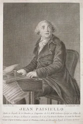 Retrato de Giovanni Paisiello (1782-1840) grabado por Vincent Aloja