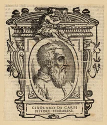 Retrato de Girolamo Da Carpi, pintor y decorador italiano que trabajó en la Corte de la Casa de Este en Ferrara