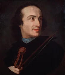 Retrato del violinista y compositor italiano Giuseppe Tartini (1692-1770).