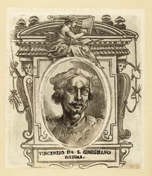 Retrato de Vincenzo Tamagni, pintor italiano del Renacimiento
