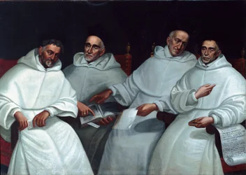 Retrato de los inquisidores Michele Sasso, Tommaso Novaro, Vincenzo Reghezza, Ambrogio Roggeri
