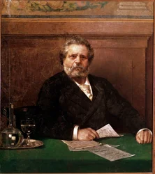 Retrato del poeta italiano Giosue Carducci (1835-1907). Pintura anónima. Finales del siglo XIX Bolonia, Casa Carducci