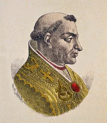 Retrato del Papa Valentín (Valentino, Valentine o Valentinus) (827)