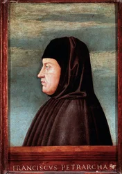 Retrato del poeta Francesco Petraca dit Petrarca (1304-1374) Pintura de la escuela veneciana. Siglo XV Roma, Galería Borghese