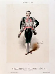 Retrato del cantante Enrico delle Sedie en 