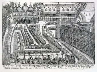 Procesión de Corpus Christi en la Piazza San Marco, 1876