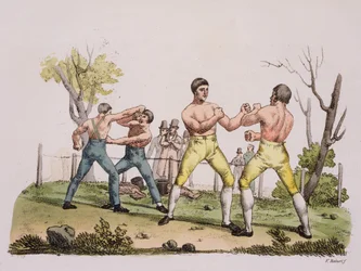 Pugilistas, lámina 31 de La Historia de las Naciones