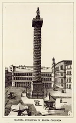 Roma: Columna de Antonino en Piazza Colonna