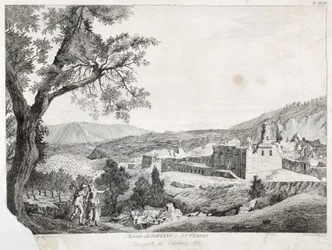 Ruinas de Soriano Calabro y el Templo, Calabria, 1783