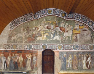 Escenas de un torneo y vida cortesana de la Casa dEstate (Casa de Verano), 1388-1400