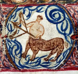 Signo de Sagitario. Horóscopo italiano de mediados del siglo XV.
