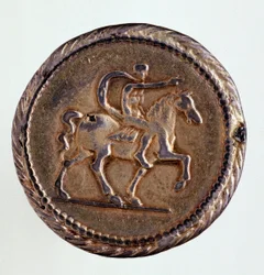 Moneda de plata (testón) de Ferrara: reinado del duque Hércules I de Este (Hercules I d