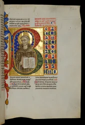 San Mauro con el libro abierto