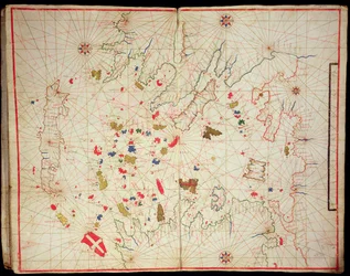 El Mar Egeo, de un atlas náutico, 1646
