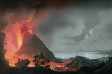 La erupción del Vesubio en 1810