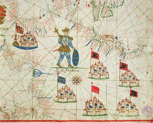 El Reino de Francia, de un atlas náutico, 1646