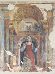 La Virgen anunciadora, siglo XVI (fresco)