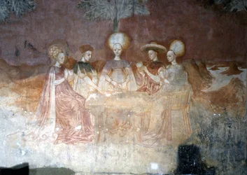 El juego de las cartas. Frescos del Palacio Borromeo de Milán