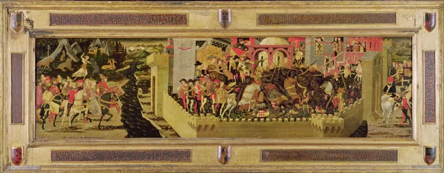 Escena del torneo: La melé (óleo sobre tabla)