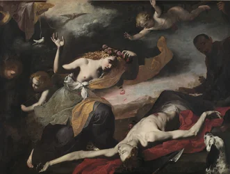 Venus descubriendo al Adonis muerto, c.1650