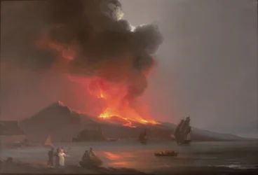 El Vesubio en erupción en 1820