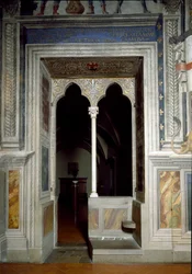Vista de una ventana del Salón de los Lirios construido en 1299-1314