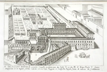 Vista del Palacio Papal en Monte Cavallo
