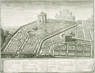 Vista del jardín romano, 1772-1784