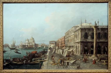 Vista del muelle frente a la Zecca en Venecia en el siglo XVIII. Pintura anónima de la escuela italiana. Nantes, Museo de Bellas Artes