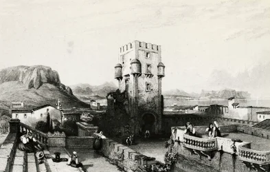 Villa Butera, Bagheria, Sicilia, grabado, Italia