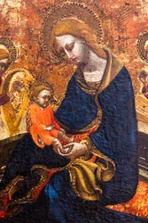 Virgen de la Humildad entre dos ángeles músicos