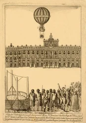 Vista del globo aerostático que se hizo ante