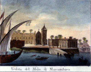 Muelle en Mozambique, antigua provincia portuguesa