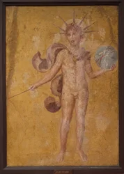 Apolo-Helios con esfera, hacia la segunda mitad del siglo I (79 d.C.) (fresco)