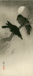 Dos cuervos, c.1920 (xilografía)