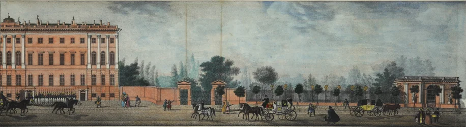 El Palacio Anichkov. Del panorama de la Avenida Nevsky, 1830
